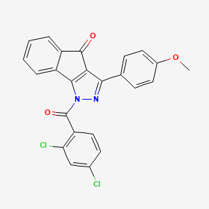 molecular formula C24H14Cl2N2O3 B6355073 1-((2,4-Dichlorophenyl)carbonyl)-3-(4-methoxyphenyl)indeno[2,3-d]pyrazol-4-one CAS No. 1023531-96-5
