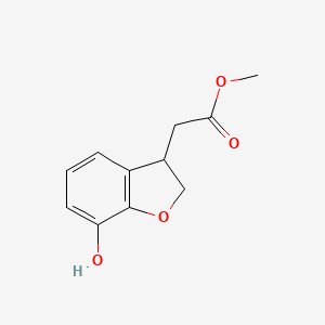 molecular formula C11H12O4 B6355090 (7-Hydroxy-2,3-dihydro-benzofuran-3-yl)-acetic acid methyl ester CAS No. 1823869-59-5