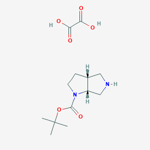 molecular formula C13H22N2O6 B6355102 (3aR,6aR)-六氢-吡咯并[3,4-b]吡咯-1-羧酸叔丁酯草酸 CAS No. 1965305-45-6