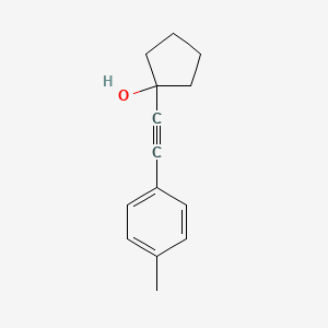 molecular formula C14H16O B6355141 1-p-Tolylethynyl-cyclopentanol, 97% CAS No. 350711-88-5