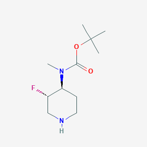 molecular formula C11H21FN2O2 B6355146 tert-Butyl N-[(3S,4S)-3-fluoropiperidin-4-yl]-N-methylcarbamate CAS No. 1932198-08-7