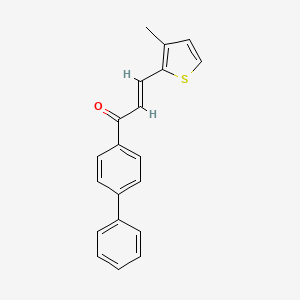 molecular formula C20H16OS B6355162 (2E)-3-(3-Methylthiophen-2-yl)-1-(4-phenylphenyl)prop-2-en-1-one CAS No. 1003170-33-9