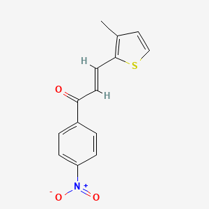 molecular formula C14H11NO3S B6355170 (2E)-3-(3-Methylthiophen-2-yl)-1-(4-nitrophenyl)prop-2-en-1-one CAS No. 77869-14-8