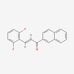 molecular formula C19H12F2O B6355172 trans-3-(2,6-Difluorophenyl)-1-(2-naphthalenyl)-2-propen-1-one, 98% CAS No. 1003169-43-4