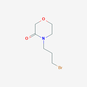 molecular formula C7H12BrNO2 B6355179 4-(3-Bromopropyl)morpholin-3-one CAS No. 1347548-91-7