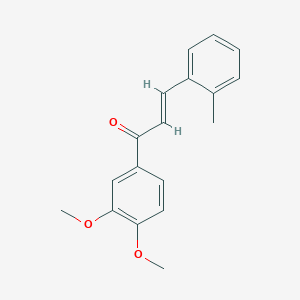 molecular formula C18H18O3 B6355242 (2E)-1-(3,4-Dimethoxyphenyl)-3-(2-methylphenyl)prop-2-en-1-one CAS No. 214264-37-6