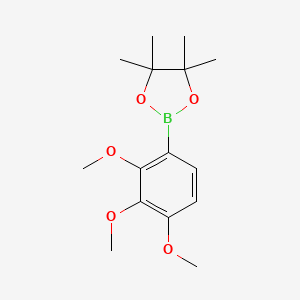 molecular formula C15H23BO5 B6355345 2,3,4-Trimethoxyphenylboronic acid, pinacol ester CAS No. 2121514-09-6