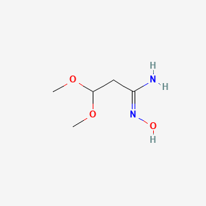 molecular formula C5H12N2O3 B6355516 N-Hydroxy-3,3-dimethoxy-propionamidine CAS No. 197075-61-9