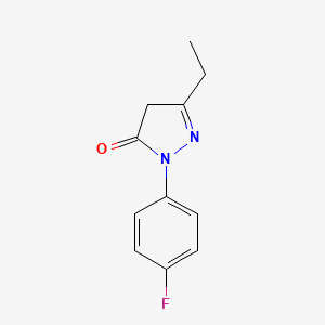 B6355664 3-Ethyl-1-(4-fluorophenyl)-4,5-dihydro-1H-pyrazol-5-one CAS No. 1049162-32-4