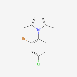 molecular formula C12H11BrClN B6355711 1-(2-Bromo-4-chlorophenyl)-2,5-dimethyl-1H-pyrrole CAS No. 1502337-96-3