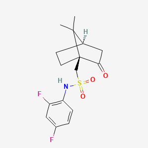 molecular formula C16H19F2NO3S B6355718 1-((((2,4-Difluorophenyl)amino)sulfonyl)methyl)-7,7-dimethylbicyclo[2.2.1]heptan-2-one CAS No. 1274903-91-1