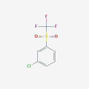 molecular formula C7H4ClF3O2S B6355728 3-(Trifluoromethylsulfonyl)chlorobenzene;  98% CAS No. 933674-85-2