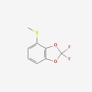 molecular formula C8H6F2O2S B6355758 4-Methylthio-2,2-difluorobenzodioxole;  98% CAS No. 933673-39-3