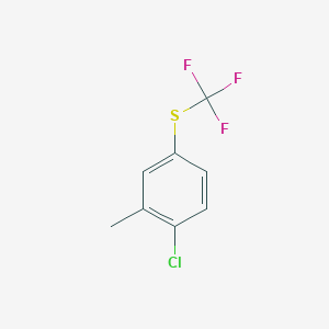 molecular formula C8H6ClF3S B6355769 2-甲基-4-(三氟甲基硫代)氯苯，96% CAS No. 933673-23-5