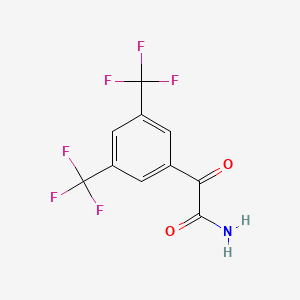 molecular formula C10H5F6NO2 B6355819 3,5-Bis(trifluoromethyl)phenylglyoxylamide;  98% CAS No. 887268-11-3