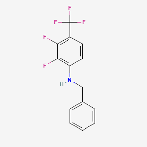 molecular formula C14H10F5N B6355825 N-Benzyl-2,3-difluoro-4-(trifluoromethyl)aniline;  98% CAS No. 887267-93-8