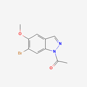 molecular formula C10H9BrN2O2 B6355853 1-Acetyl-5-methoxy-6-bromo-1H-indazole CAS No. 1820704-62-8