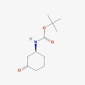 molecular formula C11H19NO3 B6355861 叔丁基N-[(1S)-3-氧代环己基]氨基甲酸酯 CAS No. 1803033-61-5