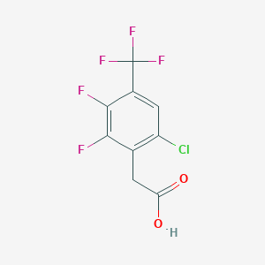 molecular formula C9H4ClF5O2 B6355877 6-Chloro-2,3-difluoro-4-(trifluoromethyl)phenylacetic acid, 98% CAS No. 914635-37-3