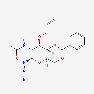 molecular formula C18H22N4O5 B6355883 2-Acetamido-3-O-allyl-4,6-O-benzylidene-2-deoxy-beta-D-glucopyranosyl azide, 98% CAS No. 1452848-73-5