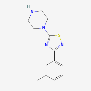 molecular formula C13H16N4S B6356004 1-[3-(3-Methylphenyl)-1,2,4-thiadiazol-5-yl]piperazine CAS No. 1062512-49-5