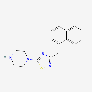 molecular formula C17H18N4S B6356062 1-[3-(Naphthalen-1-ylmethyl)-1,2,4-thiadiazol-5-yl]piperazine CAS No. 1858252-24-0