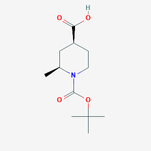 (2S,4S)-1-[(t-Butoxy)carbonyl]-2-methylpiperidine-4-carboxylic acid