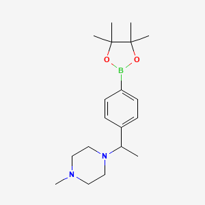 1-Methyl-4-(1-(4-(4,4,5,5-tetramethyl-1,3,2-dioxaborolan-2-yl)phenyl)ethyl)piperazine