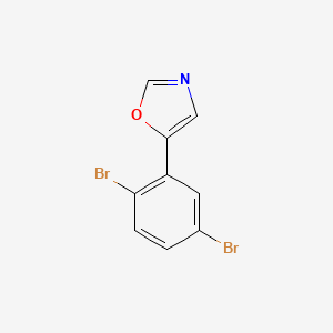 molecular formula C9H5Br2NO B6356147 5-(2,5-dibromophenyl)oxazole CAS No. 2013263-27-7