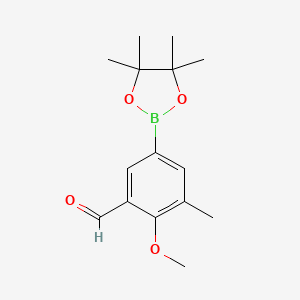 molecular formula C15H21BO4 B6356197 3-Formyl-4-methoxy-5-methylphenyl boronic acid pinacol ester CAS No. 2121511-84-8