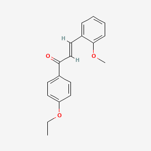 molecular formula C18H18O3 B6356214 (2E)-1-(4-Ethoxyphenyl)-3-(2-methoxyphenyl)prop-2-en-1-one CAS No. 1801686-30-5