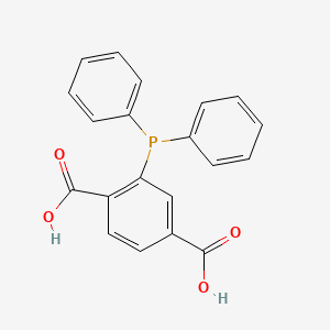 molecular formula C20H15O4P B6356223 2-(二苯膦基)对苯二甲酸； 98% CAS No. 1537175-69-1