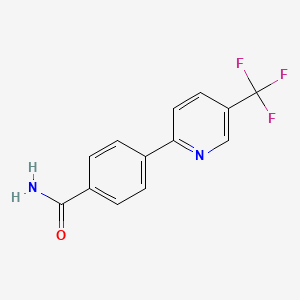 molecular formula C13H9F3N2O B6356229 4-(5-Trifluoromethyl-pyridin-2-yl)-benzamide CAS No. 2368871-51-4