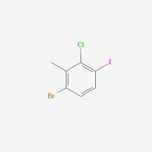 molecular formula C7H5BrClI B6356242 1-Bromo-3-chloro-4-iodo-2-methylbenzene CAS No. 1799612-41-1