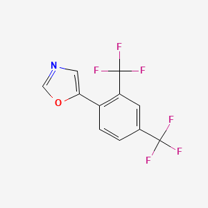 molecular formula C11H5F6NO B6356245 5-(2,4-bis(trifluoromethyl)phenyl)oxazole CAS No. 2364585-25-9