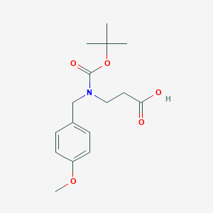 molecular formula C16H23NO5 B6356259 3-{[(t-Butoxy)carbonyl][(4-methoxyphenyl)methyl]amino}propanoic acid CAS No. 1182272-56-5
