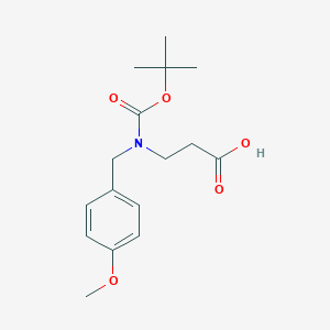 molecular formula C16H23NO5 B6356259 3-{[(Tert-butoxy)carbonyl][(4-methoxyphenyl)methyl]amino}propanoic acid CAS No. 1182272-56-5