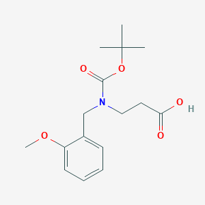 molecular formula C16H23NO5 B6356267 3-{[(t-Butoxy)carbonyl][(2-methoxyphenyl)methyl]amino}propanoic acid CAS No. 1182227-74-2