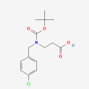 molecular formula C15H20ClNO4 B6356279 3-{[(t-Butoxy)carbonyl][(4-chlorophenyl)methyl]amino}propanoic acid CAS No. 1182127-78-1