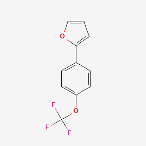 molecular formula C11H7F3O2 B6356282 2-[4-(Trifluoromethoxy)phenyl]furan CAS No. 1858256-45-7