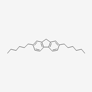 molecular formula C25H34 B6356288 2,7-Di-n-hexyl-fluorene CAS No. 303736-70-1