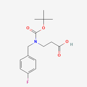 molecular formula C15H20FNO4 B6356293 3-{[(t-Butoxy)carbonyl][(4-fluorophenyl)methyl]amino}propanoic acid CAS No. 1182270-04-7