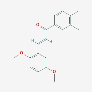 molecular formula C19H20O3 B6356300 (2E)-3-(2,5-Dimethoxyphenyl)-1-(3,4-dimethylphenyl)prop-2-en-1-one CAS No. 1175824-15-3