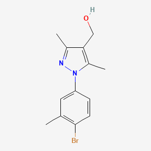 molecular formula C13H15BrN2O B6356308 (1-(4-Bromo-3-methylphenyl)-3,5-dimethyl-1H-pyrazol-4-yl)methanol CAS No. 1176497-56-5