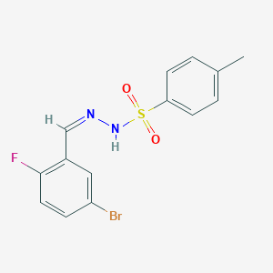molecular formula C14H12BrFN2O2S B6356318 N'-(5-Bromo-2-fluorobenzylidene)-4-methylbenzenesulfonohydrazide CAS No. 1303005-85-7