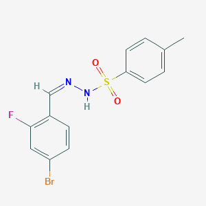 molecular formula C14H12BrFN2O2S B6356325 N'-(4-Bromo-2-fluorobenzylidene)-4-methylbenzenesulfonohydrazide CAS No. 2432855-08-6