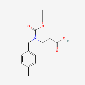 molecular formula C16H23NO4 B6356332 3-{[(t-Butoxy)carbonyl][(4-methylphenyl)methyl]amino}propanoic acid CAS No. 1182239-01-5
