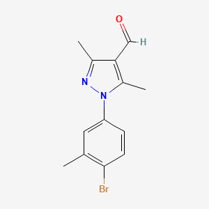 molecular formula C13H13BrN2O B6356338 1-(4-Bromo-3-methylphenyl)-3,5-dimethyl-1H-pyrazole-4-carbaldehyde CAS No. 1176631-90-5