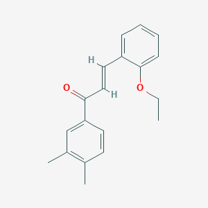 molecular formula C19H20O2 B6356379 (2E)-1-(3,4-Dimethylphenyl)-3-(2-ethoxyphenyl)prop-2-en-1-one CAS No. 1175820-30-0