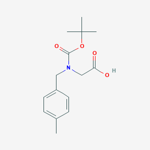 molecular formula C15H21NO4 B6356407 2-{[(tert-Butoxy)carbonyl][(4-methylphenyl)methyl]amino}acetic acid CAS No. 289681-25-0